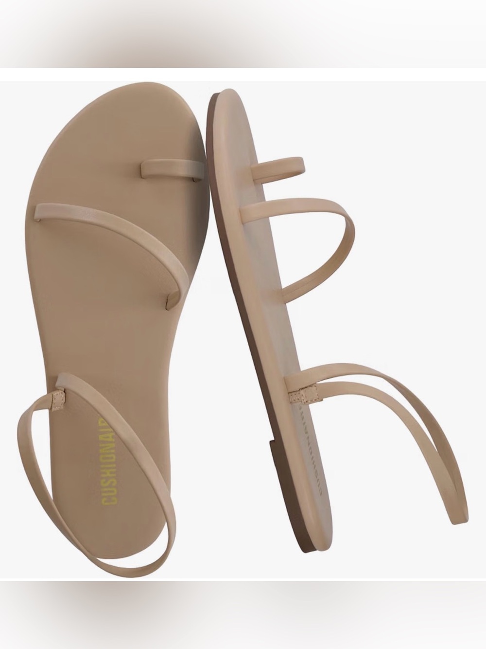 Cushionaire Chai Strappy Women’s Sandal, Nude, Size 8 NEW